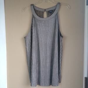 Torrid Metallic Accordion high neck tank New With Tags Size 2